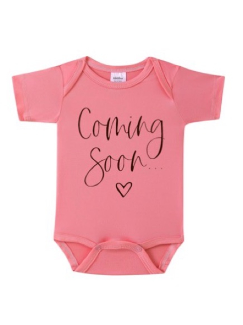 Coming Soon Pink Baby One-Piece Bodysuit